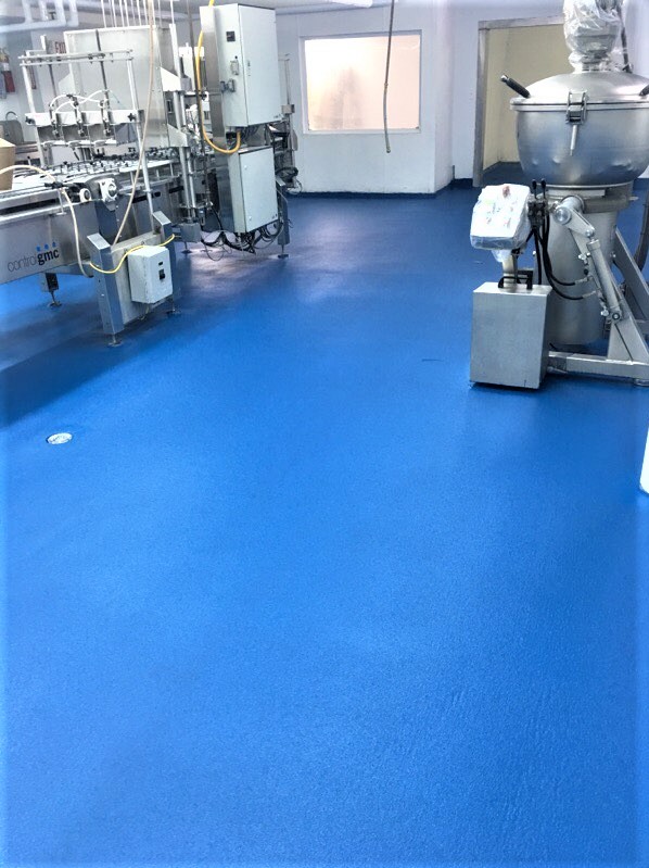 Food and beverage resinous floor coating